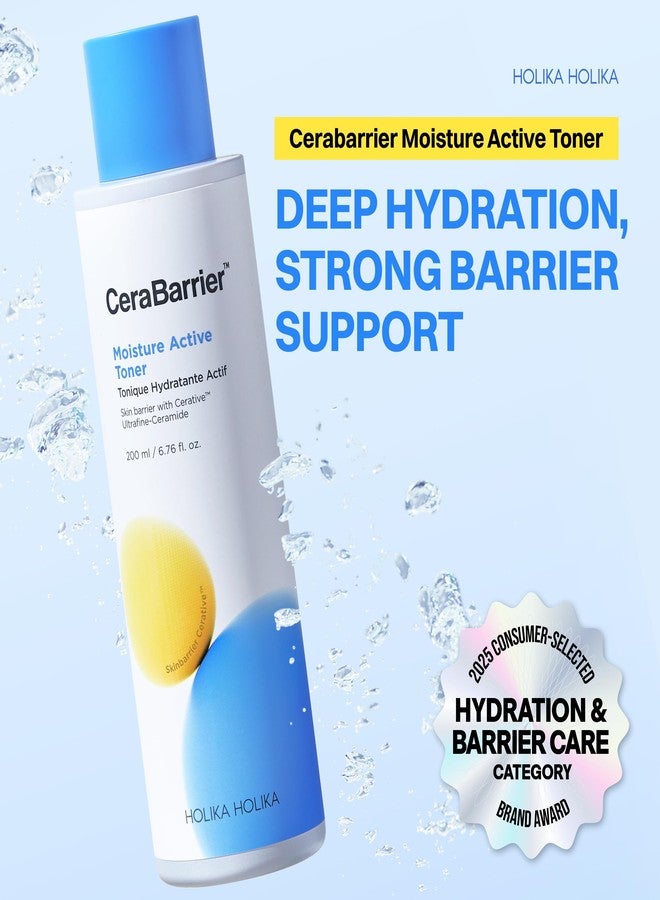 HOLIKA HOLIKA Cerabarrier Moisture Active Toner - Face Hydrating Barrier Repair - 5 Ceramide Complex, Phytosterols, Lactobionic Acid - Hypoallergenic Korean Skincare for Dry Sensitive Skin, 6.76oz - Image 2